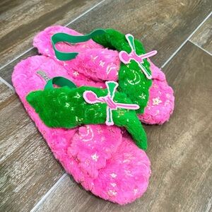 Wicked Disney WICKED collectable Pink and Green Fuzzy Slippers
